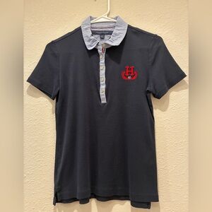 Tommy Hilfiger Women's Navy Polo Style with Red Emblem